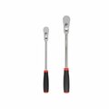 Tekton 3/8, 1/2 Inch Drive Flex Head Comfort Grip Long Ratchet Set, 2-Piece 12, 14 in. SRH99202